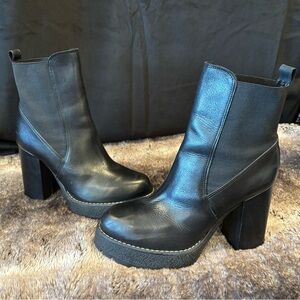 Schutz Billie Platform Leather Boots